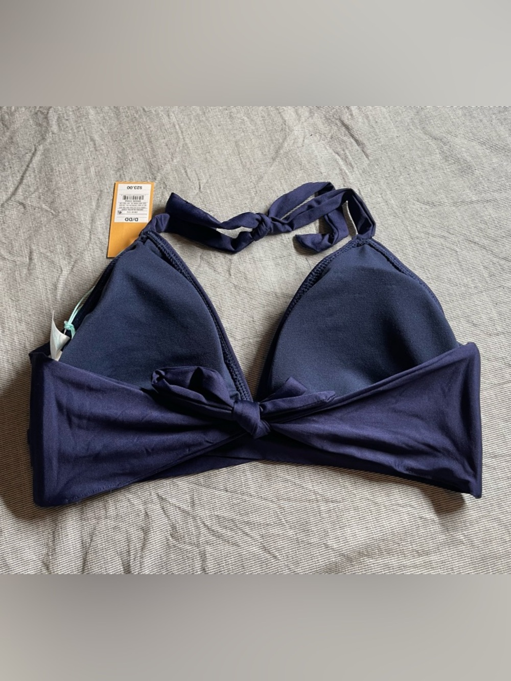 Women’s Navy Halter Bikini Top D/DD - Picture 3 of 3